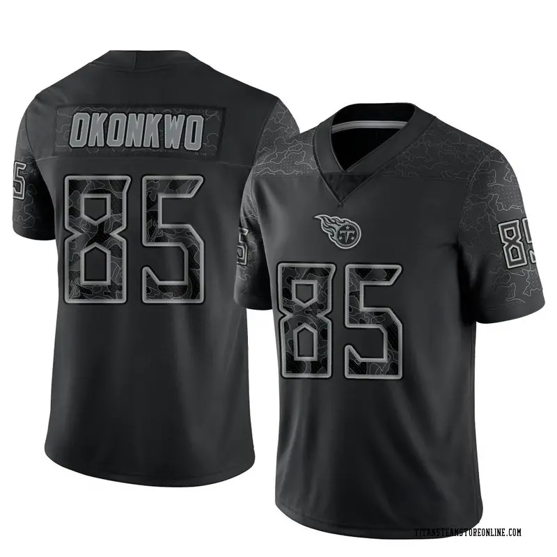 Men's Tennessee Titans Chigoziem Okonkwo Black Limited Reflective Jersey By  Nike