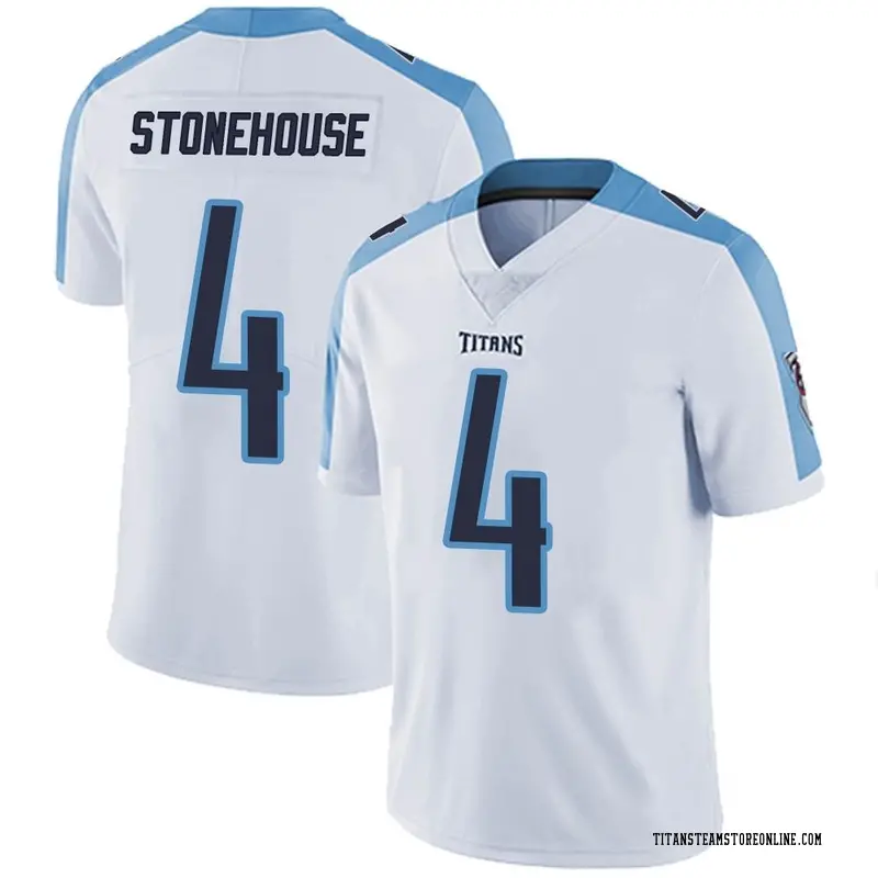 Men's Tennessee Titans Ryan Stonehouse White Limited Vapor Untouchable  Jersey By Nike