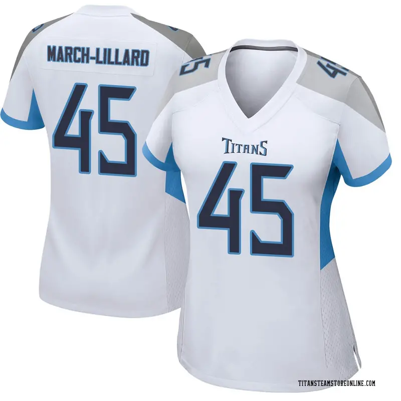 Men's Tennessee Titans Justin March-Lillard White Limited Vapor