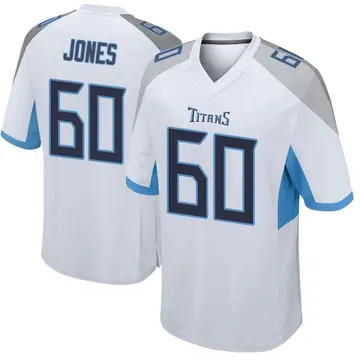 Limited Men's Ben Jones Navy Blue Home Jersey - #60 Football Tennessee  Titans 100th Season Vapor Untouchable Size 40/M