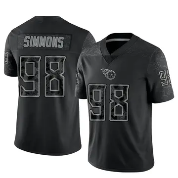 Tennessee Titans Jeffery Simmons Navy 100Th Season Vapor Limited 3D Jersey  in 2023